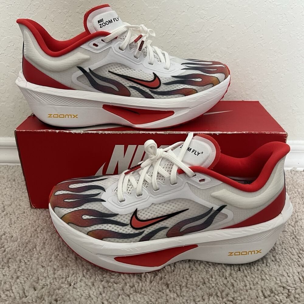 Nike Zoom Fly 6 Premium 'Ekiden Pack' New White Red HQ3498-100 Mens Size 7.5 New